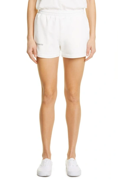 Shop Pangaia 365 Pprmint™ Unisex Organic Cotton Sweat Shorts In Off-white