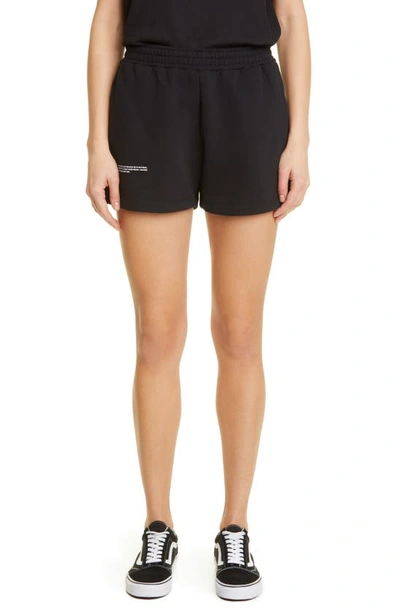 Shop Pangaia 365 Pprmint™ Unisex Organic Cotton Sweat Shorts In Black