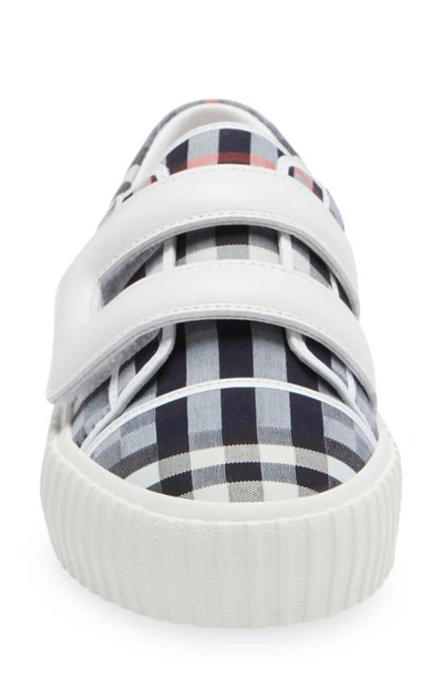 Shop Burberry Kids' Mark Check Sneaker In Pale Blue Check