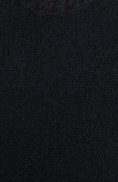 Shop Bottega Veneta Chain Trim Wool Knit Minidress In Black