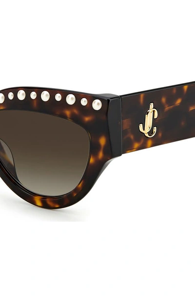 Shop Jimmy Choo 55mm Gradient Cat Eye Sunglasses In Havana / Brown Gradient