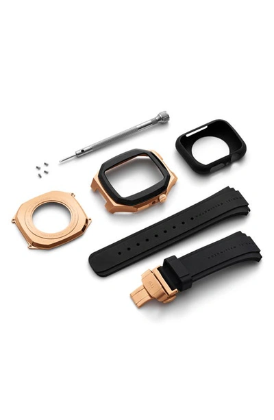Shop Daniel Wellington Switch 20mm Apple Watch® Case And Watchband In Rose Gold