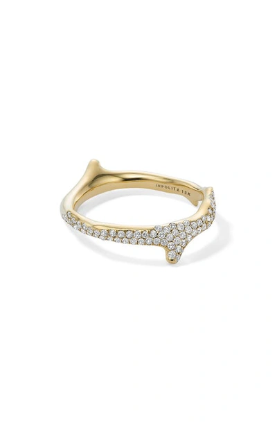 Shop Ippolita Coral Reef Diamond Band Ring In 18k Yellow Gold