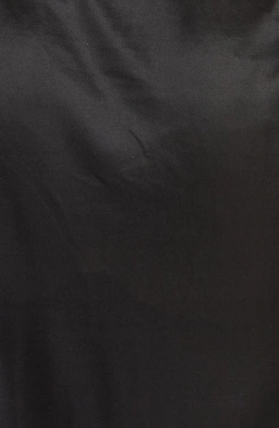 Natori Aphrodite Satin Long Robe In Black