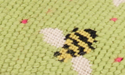 Bypaige Needlepoint Bee Flat In Bumblebees On Lime