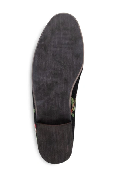 Bypaige Needlepoint Bird Flat In Robin On Black