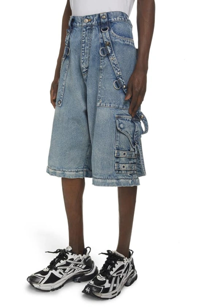 Balenciaga Raver Relaxed-fit Wide-leg Denim Jeans In Pale Blue