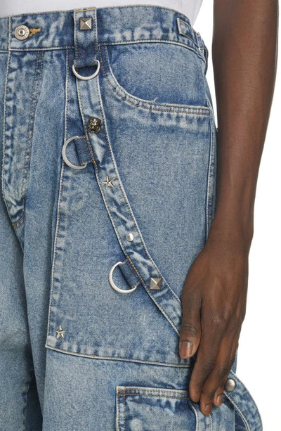 Balenciaga Raver Relaxed-fit Wide-leg Denim Jeans In Pale Blue