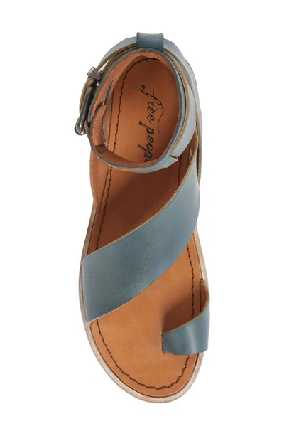 Shop Free People Vale Sandal In Blue Leather