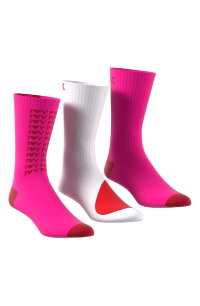 adidas Ivy Park Sock Pack (3 Pairs) Shock Pink/Core White/Shock Pink - SS22  - US