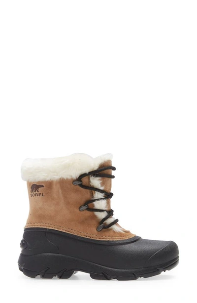 Sorel Snow Angel Faux Fur Detail Waterproof Boot In Rootbeer