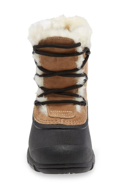 Sorel Snow Angel Faux Fur Detail Waterproof Boot In Rootbeer