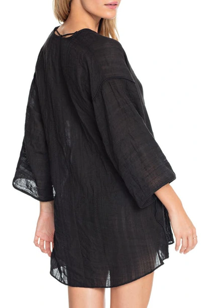 Shop Robin Piccone Michelle Tunic Cover-up In Black