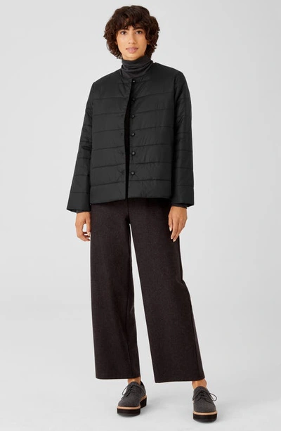 Shop Eileen Fisher Quilted Jacket In Black