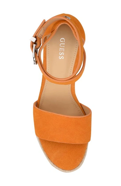 Shop Guess Hidy Platform Wedge Sandal In Ocra