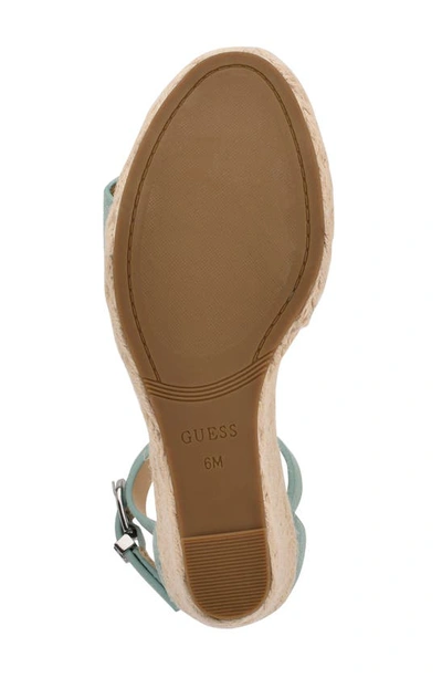 Guess Women's Hidy Fashion Espadrille Wedge Sandals Women's Shoes In New Surf