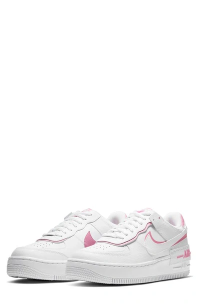 Shop Nike Air Force 1 Shadow Sneaker In White/ White/ Magic Flamingo