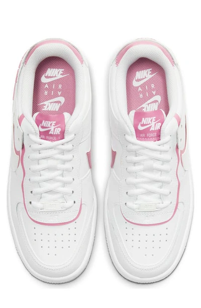 Shop Nike Air Force 1 Shadow Sneaker In White/ White/ Magic Flamingo