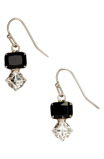 Shop Sorrelli Small Crystal Drop Earrings In Black