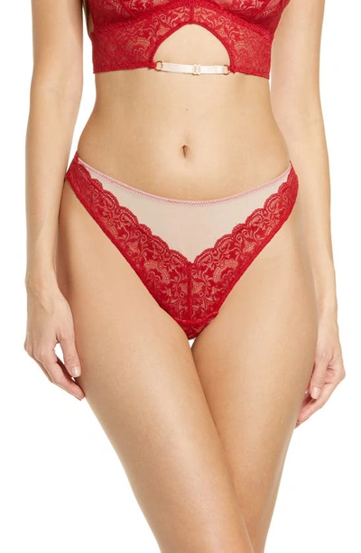 Shop Honeydew Intimates Nicollette Lace Thong In Vixen