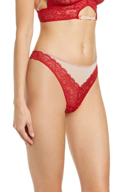 Shop Honeydew Intimates Nicollette Lace Thong In Vixen