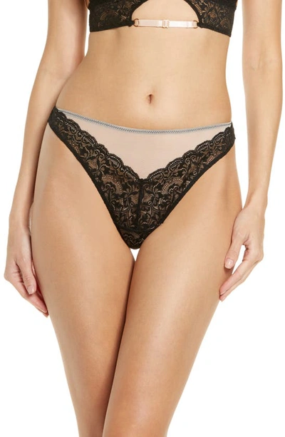 Shop Honeydew Intimates Nicollette Lace Thong In Black