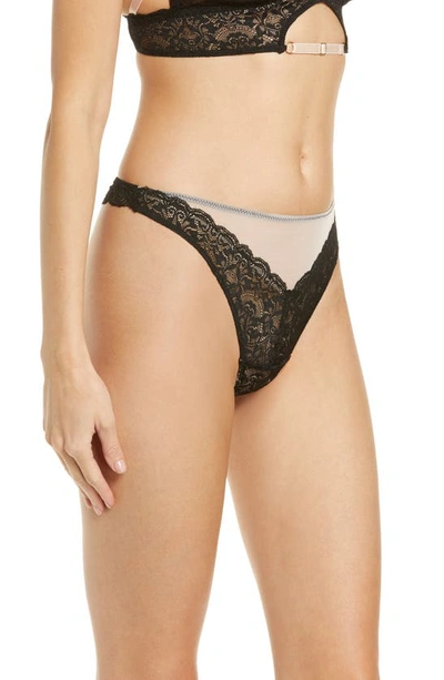 Shop Honeydew Intimates Nicollette Lace Thong In Black