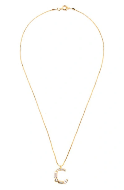 Shop Sorrelli Monogram Charm Necklace In Crystal-c