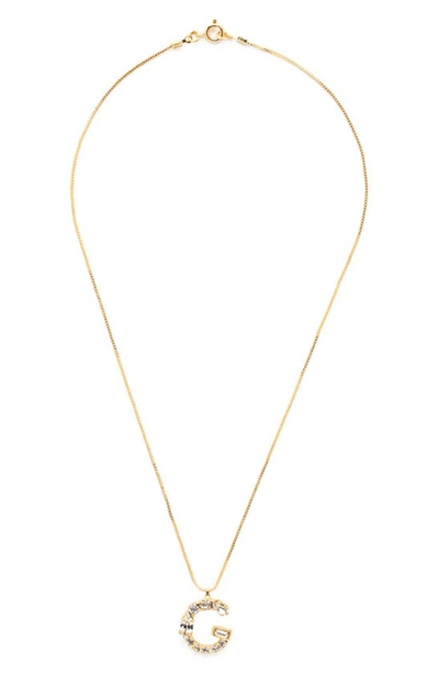 Shop Sorrelli Monogram Charm Necklace In Crystal-g