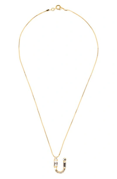 Shop Sorrelli Monogram Charm Necklace In Crystal-u