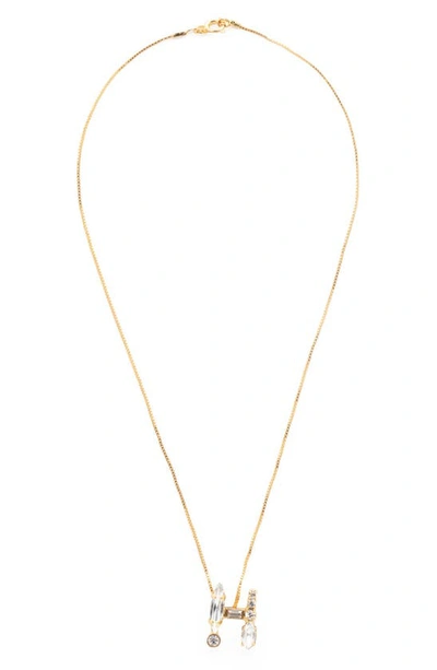 Shop Sorrelli Monogram Charm Necklace In Crystal-h