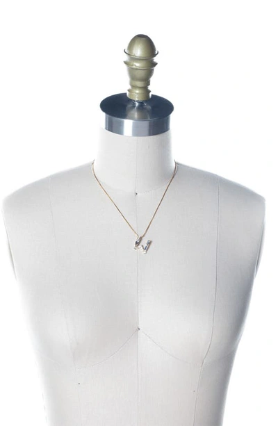 Shop Sorrelli Monogram Charm Necklace In Crystal-w