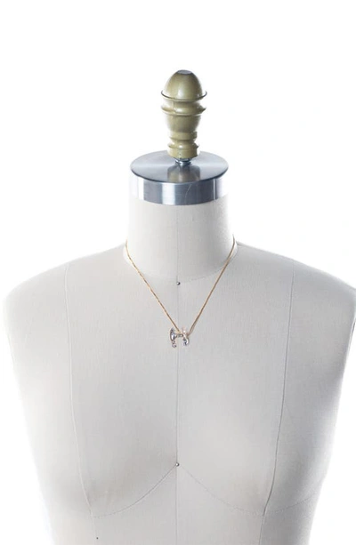 Shop Sorrelli Monogram Charm Necklace In Crystal-h