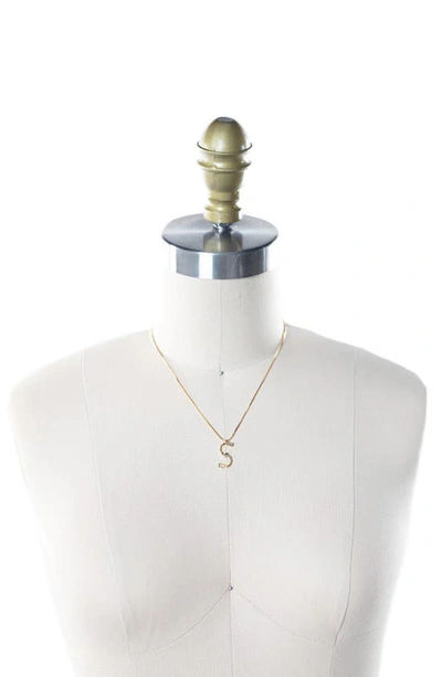 Shop Sorrelli Monogram Charm Necklace In Crystal-s