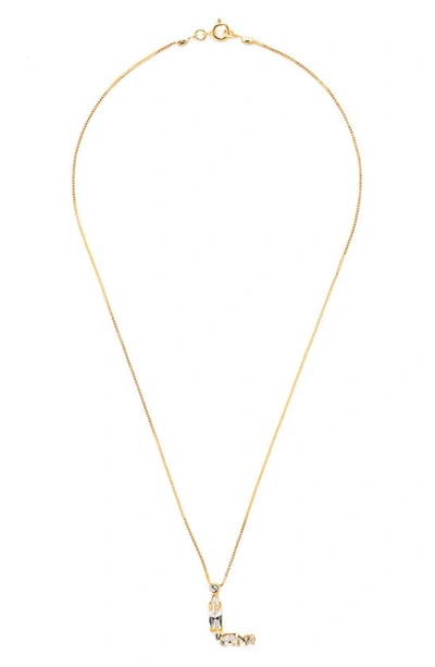 Shop Sorrelli Monogram Charm Necklace In Crystal-l