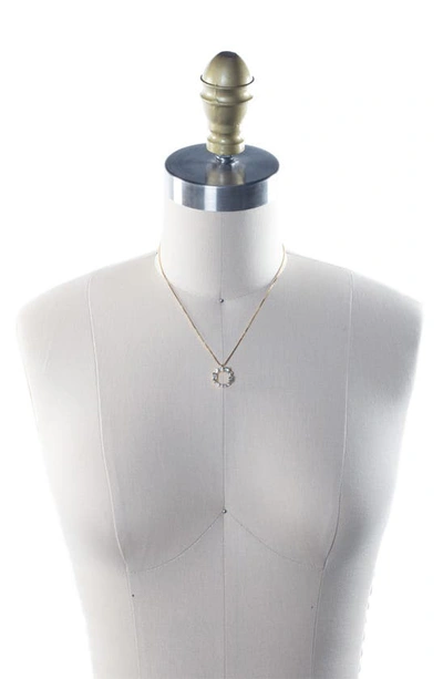 Shop Sorrelli Monogram Charm Necklace In Crystal-o