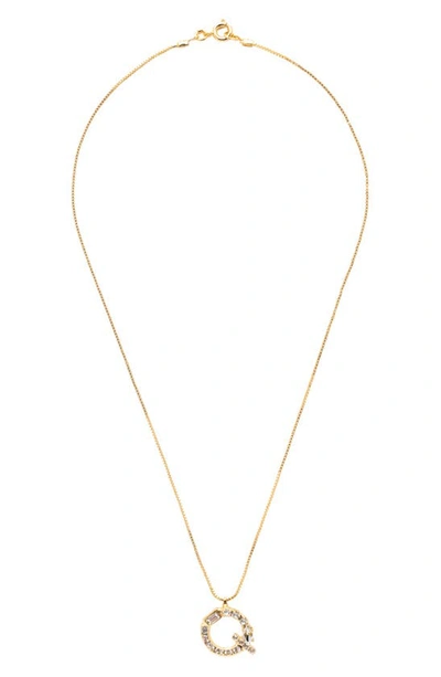 Shop Sorrelli Monogram Charm Necklace In Crystal-q