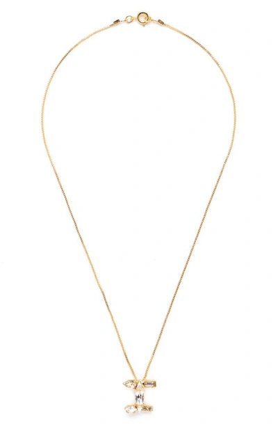 Shop Sorrelli Monogram Charm Necklace In Crystal-i