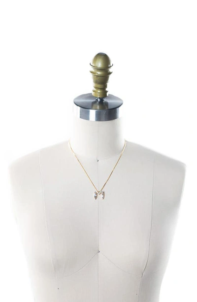 Shop Sorrelli Monogram Charm Necklace In Crystal-m