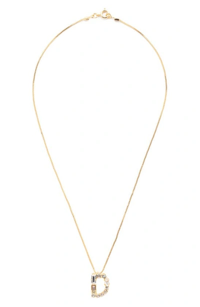 Shop Sorrelli Monogram Charm Necklace In Crystal-d