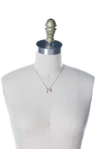 Shop Sorrelli Monogram Charm Necklace In Crystal-n