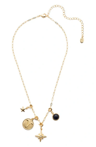 Shop Sorrelli Zodiac Pendant Necklace In Crystal-aries