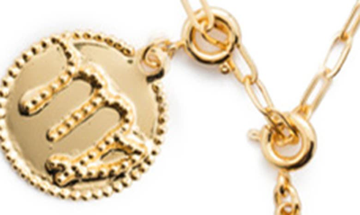 Shop Sorrelli Zodiac Pendant Necklace In Crystal-virgo
