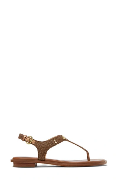 Shop Michael Michael Kors 'plate' Thong Sandal In Copper