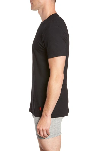 Shop Polo Ralph Lauren 3-pack Crewneck T-shirts In Black