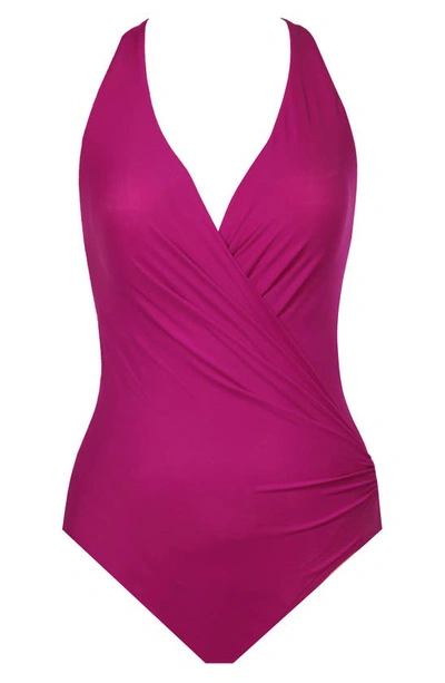 Shop Miraclesuit Wrapsody One-piece Swimsuit In Framboise Pink