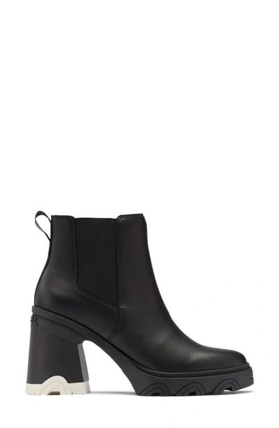 Shop Sorel Brex™ Block Heel Waterproof Chelsea Boot In Black Black