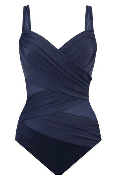 Shop Miraclesuit Network Madero One-piece Swimsuit In Midnght Blue