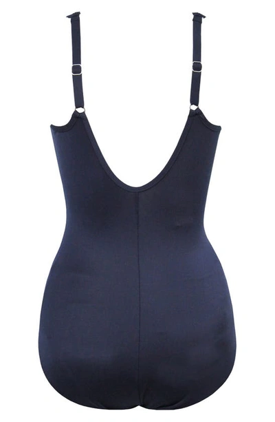 Shop Miraclesuit Network Madero One-piece Swimsuit In Midnght Blue