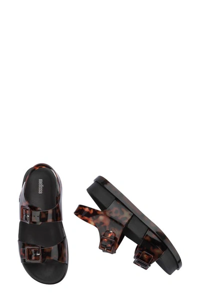 Shop Melissa Wide Platform Sandal In Brown/ Black/ Tortoise